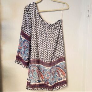 Pink Owl One Shoulder Dress Sz-Small